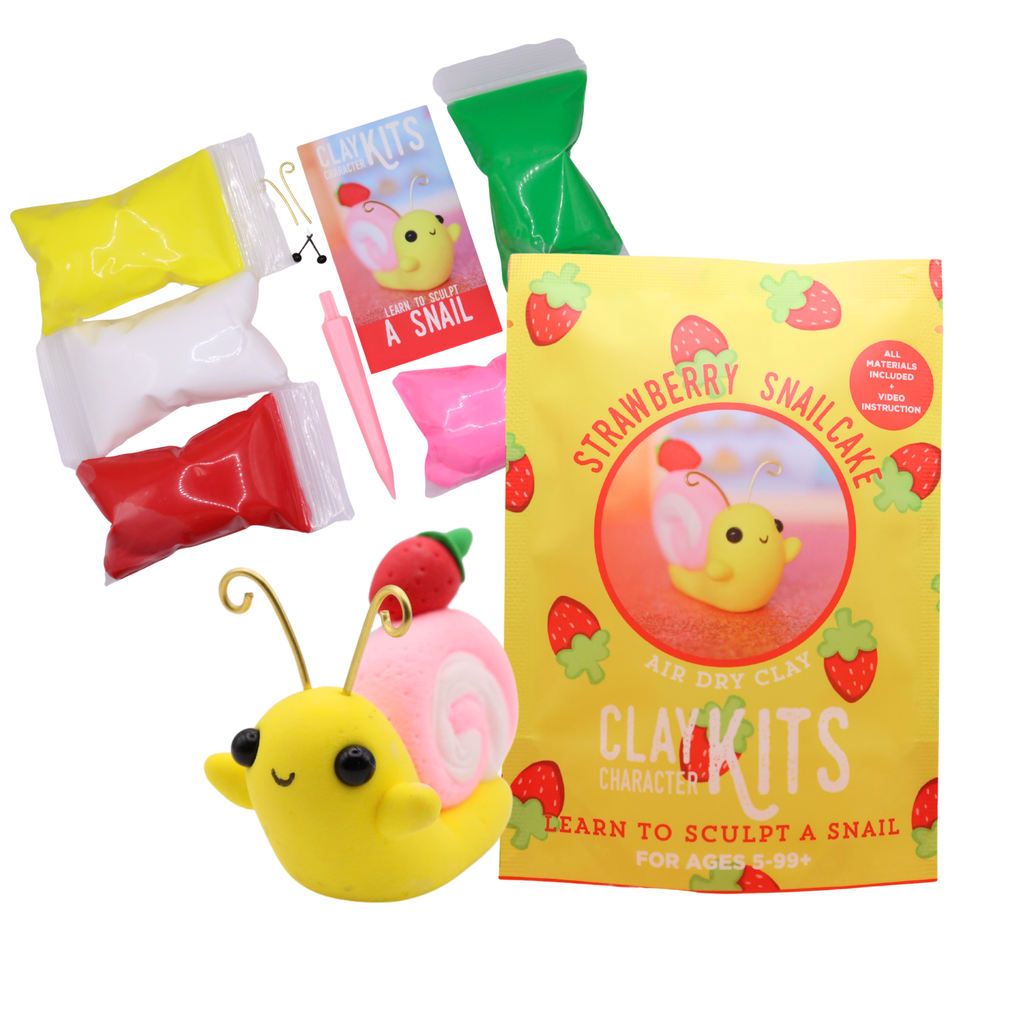 Strawberry Snailcake Air Dry Clay Kit